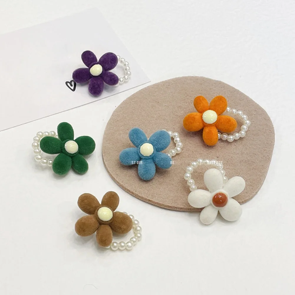 

Элегантные модные обручальные кольца принцессы для невесты, ювелирные изделия, романтические разноцветные кольца с Флокированным цветком,...