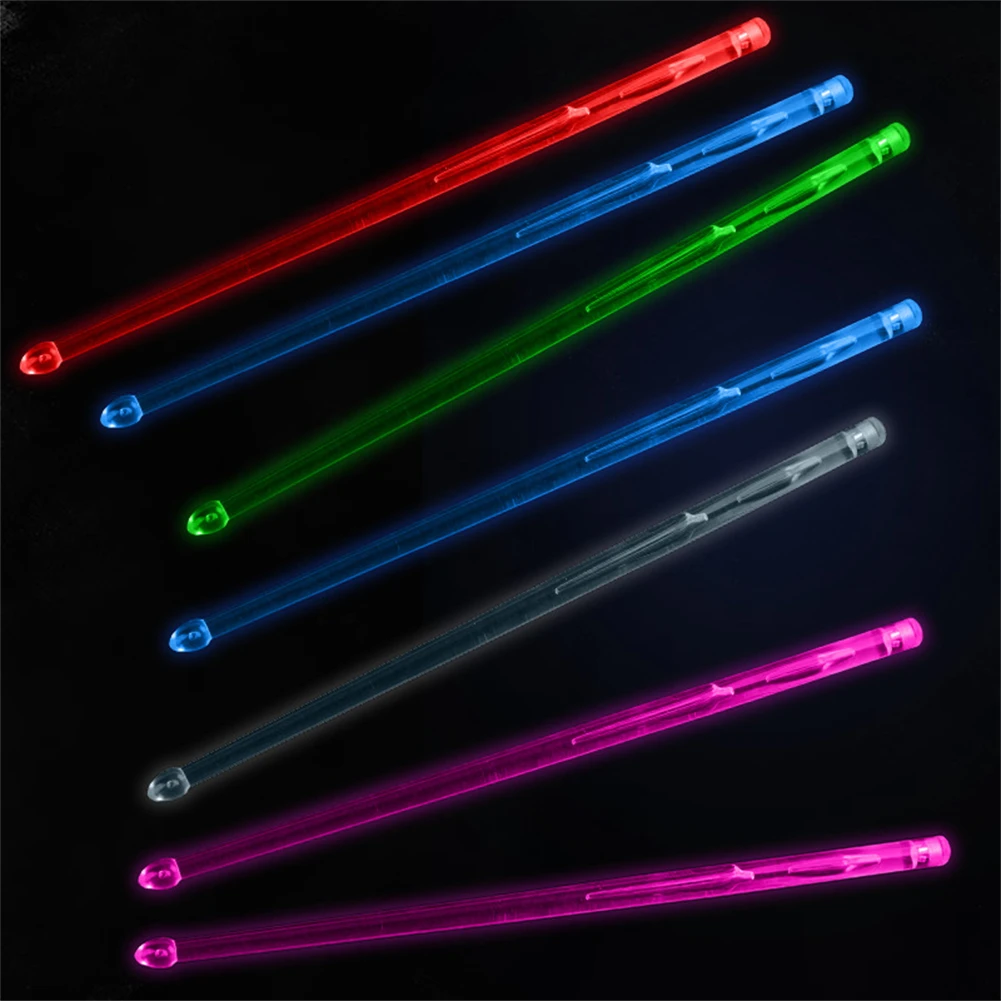 

LED Light Up Drumsticks 13 Gradient Colorful Drum Sticks Percussion Accessories With Battery For Youth Rock Bands Drummer Play