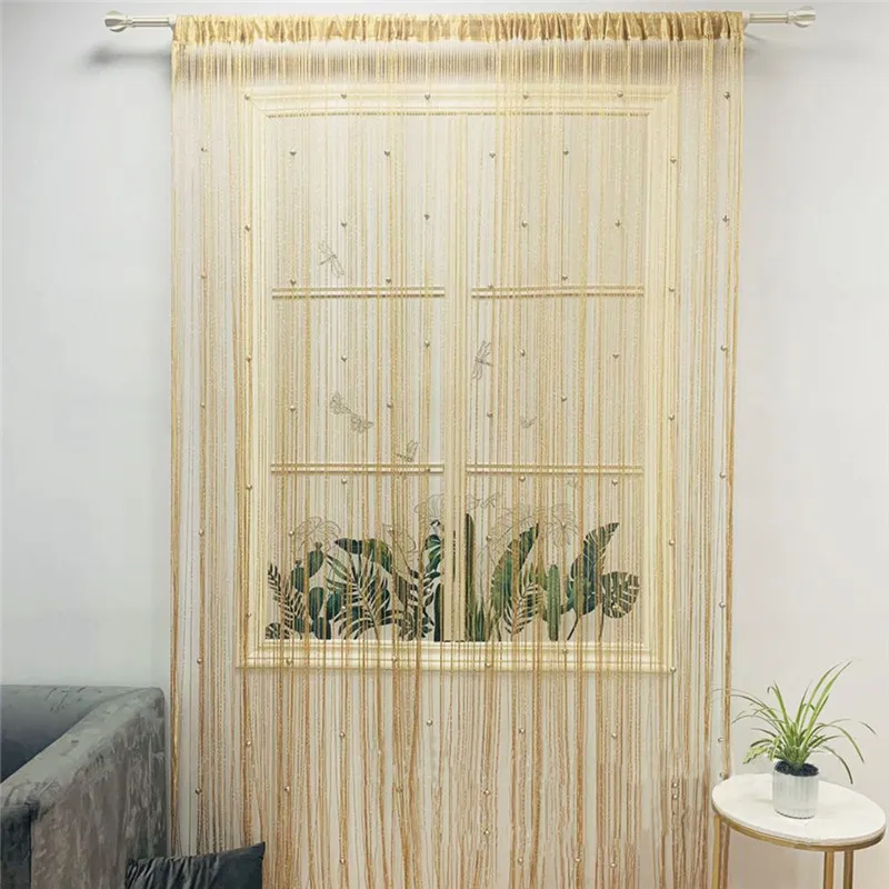 

Crystal Glass Bead Flat Silver Thread Curtain Door Decorative Curtain Home Partition Curtain Luxury Wedding Backdrop Decoration