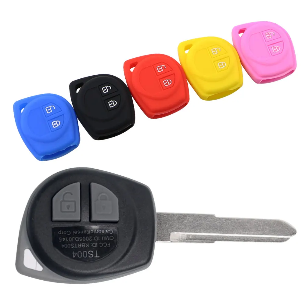 Fob For Suzuki Swift Grand Liana Silicone Car Key Cover Cap For Suzuki SX4 Window Vitara Amagatarai Key Case For Keychain Alarm