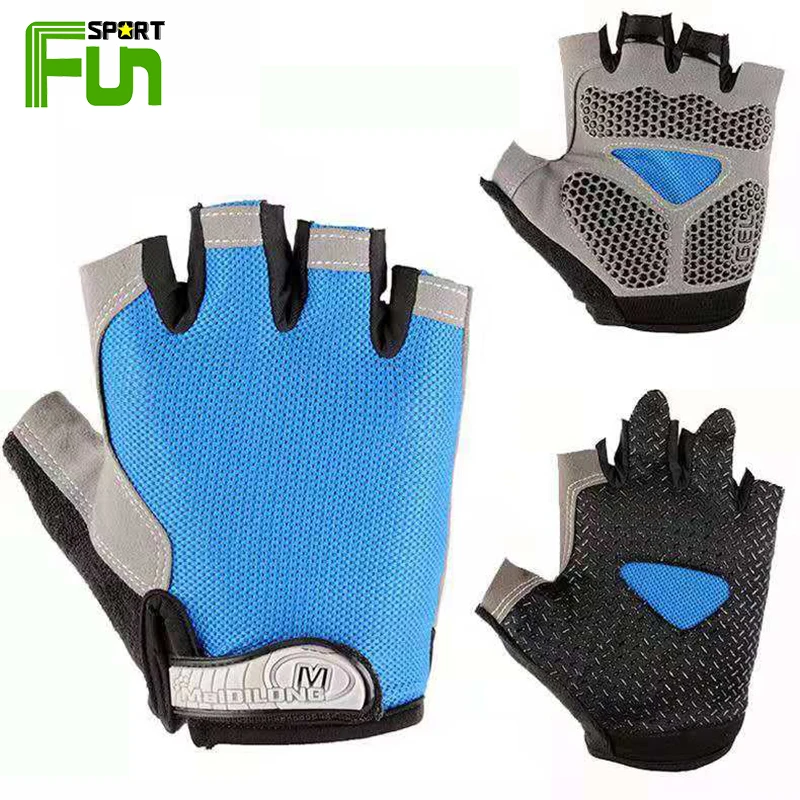 

Перчатки спортивные противоударные для мужчин и женщин, с полупальцами