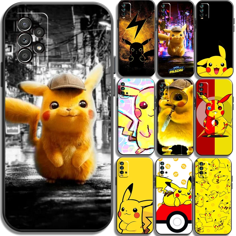 

Pokémon Pikachu Phone Cases For Xiaomi Redmi 10 Note 10 10 Pro 10S Redmi Note 10 5G Coque Back Cover Soft TPU Funda