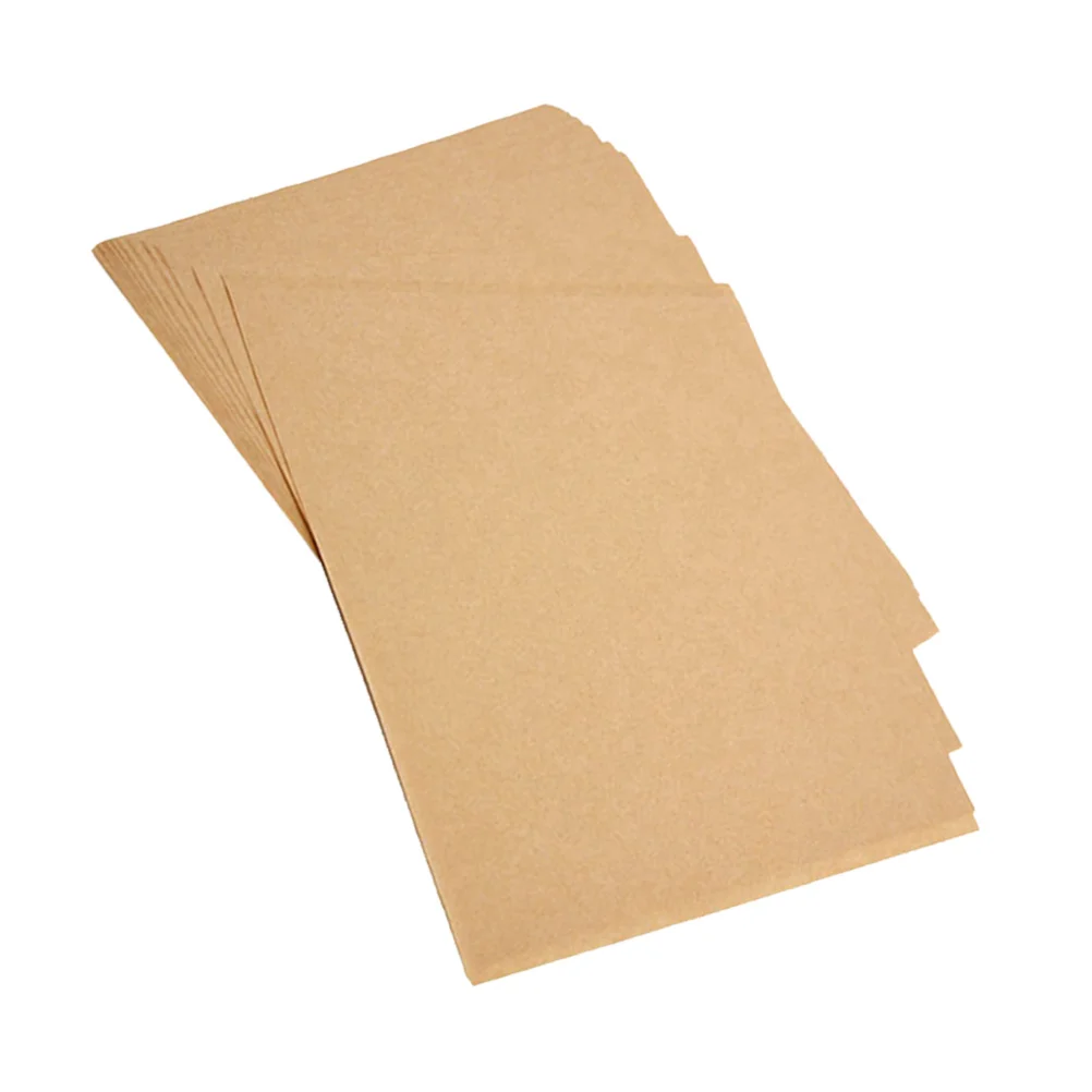 

500 pcs Paper Liners Oil Absorption Barbecue Disposable Backing Sheet Kraft Paper for Cake Fried Food