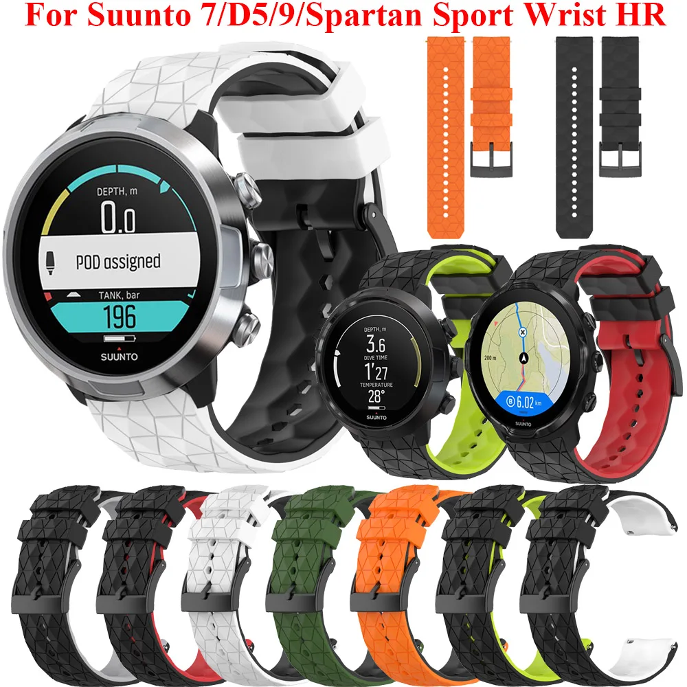 

24mm Watchband Silicone Band For Suunto D5 7 9 Spartan Sport Wrist HR Baro Smartwatch Soft Strap Wristbands Accessories Correa