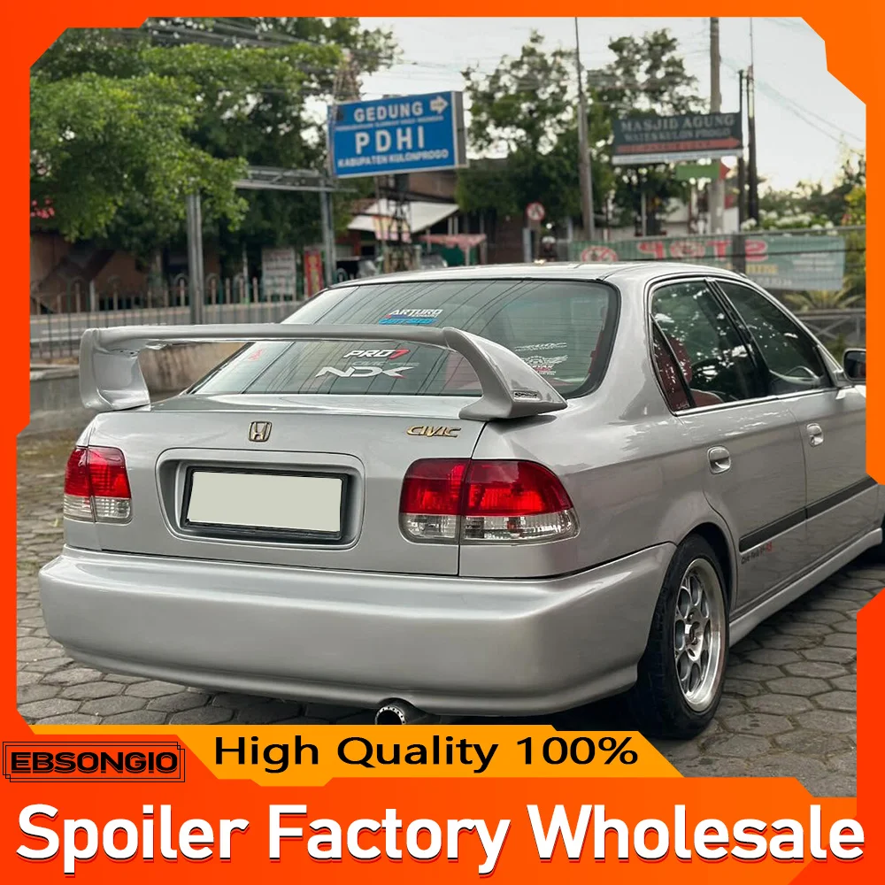 

Для Honda Civic EK3 1996-2000 ABS FD2 задний спойлер багажника три части Civic крышка багажника автомобиля заднее крыло