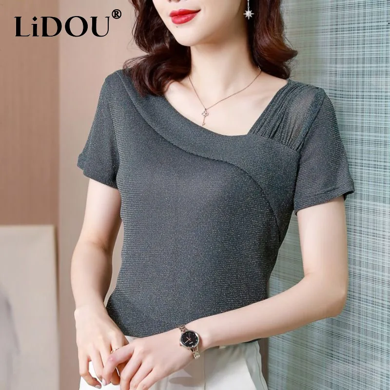 Летние однотонные приталенные пикантные