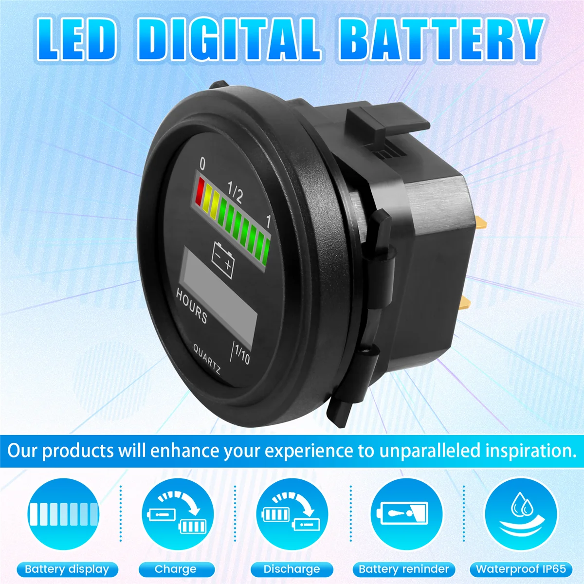 12 В/24 В/36 В/48 В/72 В светодиодный цифровой индикатор заряда состояния батареи с