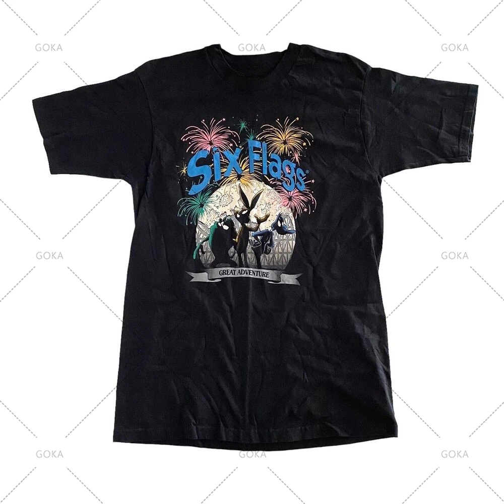 Looney Tunes Six Flag Theme Park Vintage 1981 футболки с графическим рисунком мужская одежда