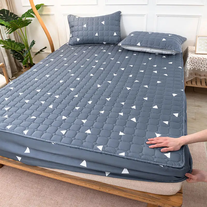 Протектор матраса стеганые простыни мягкий дышащий чехол на матрас простыня с