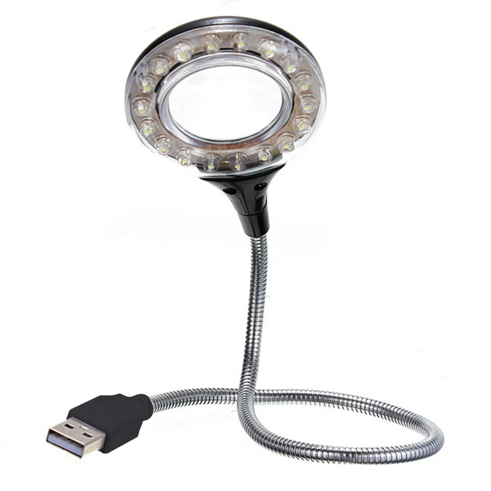 

Laptops Portable Game Playing 18 LEDs Mini Angle Adjustable Eye Caring Free Bend USB Connection Keyboard Reading Lamp