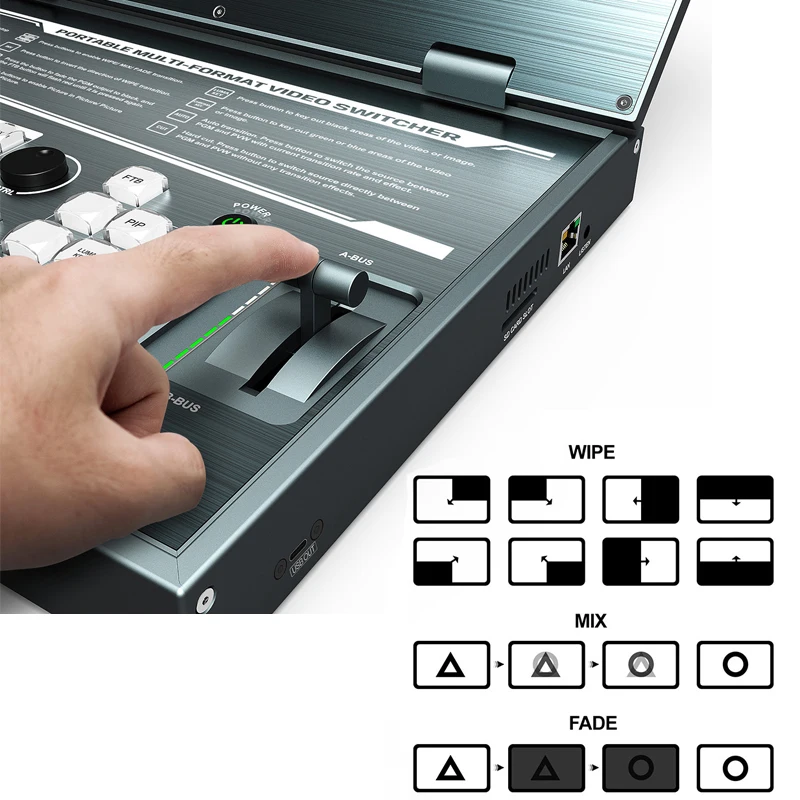 AVMATRIX PVS0615U 15 6-дюймовый портативный 6-канальный многоформатный потоковый