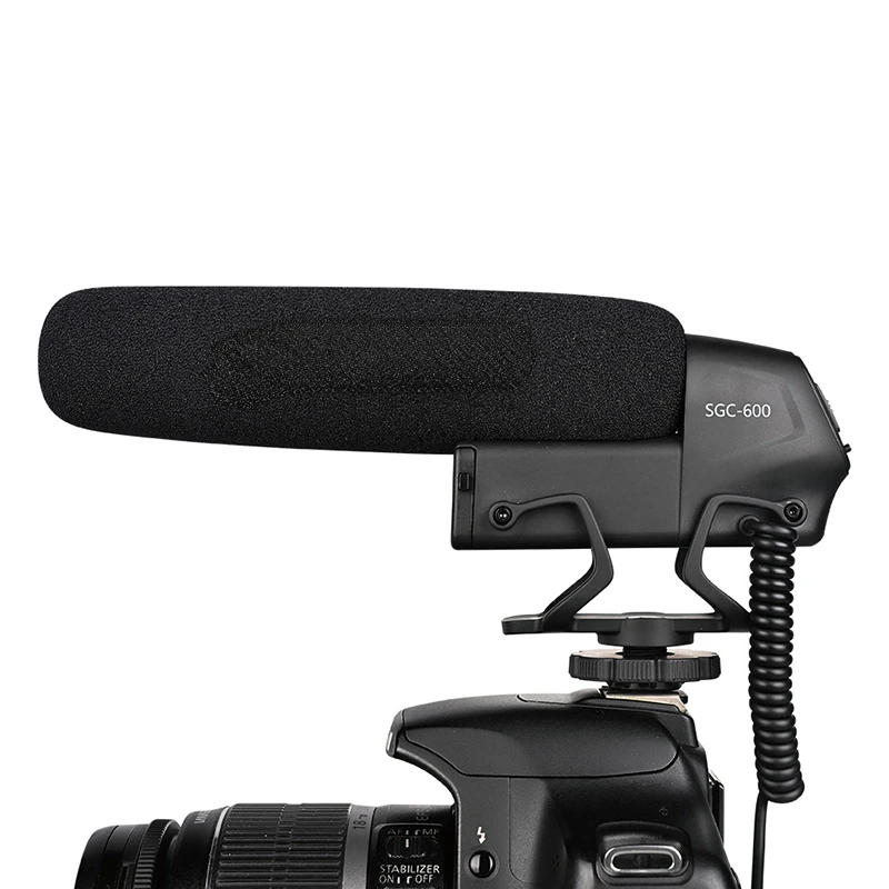 

Takstar SGC-600 Shotgun Microphone Super Cardioid Mini Condenser Mic for DSLR DV Cell Phone in Photography Interview Application