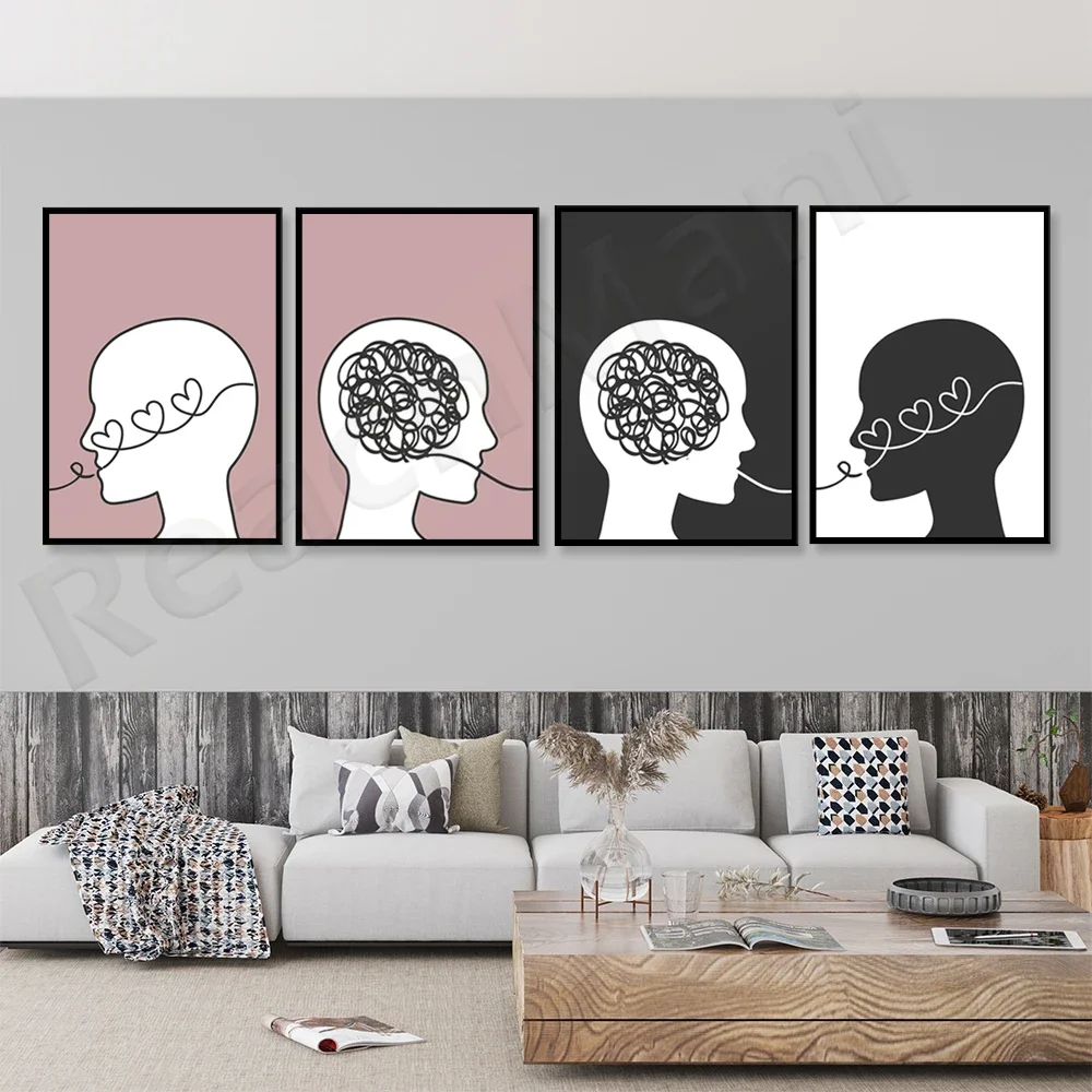 Принт психического здоровья цитаты головы говорящая голова медитация хорошая