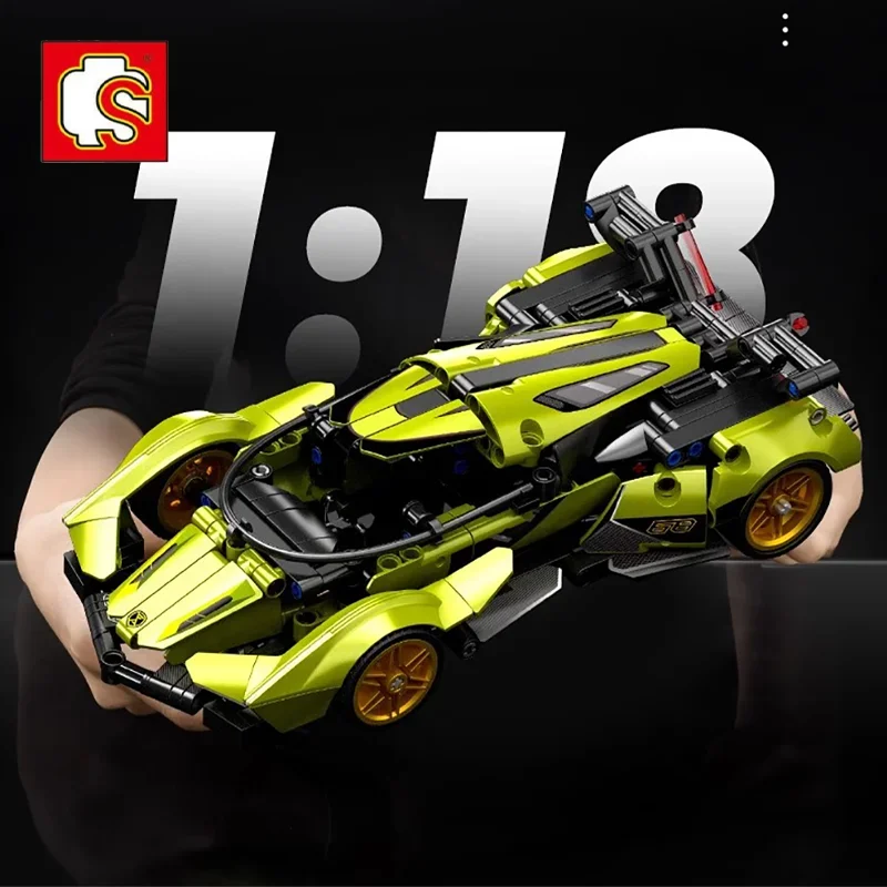 Конструктор-головоломка SEMBO Storm модель спортивного автомобиля равномерная копия