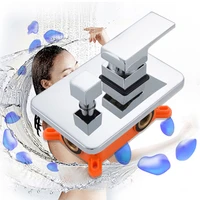 bath shower faucet mixing valve 1 handle 2 ways concealed easy mount box brass chrome embedded box