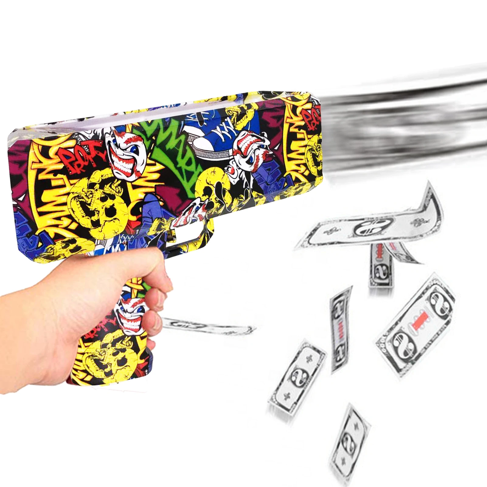 

Money Guns Shooter Rain Money Toy With 100 PCS Bills Funny Electric Simulation Paper Money Toys For Birthday Wedding Christmas