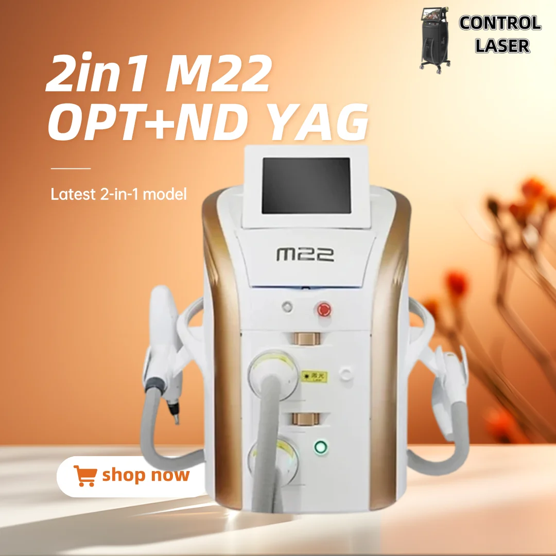 Профессиональное высокомощное оборудование для лазерной эпиляции M22 2 в 1 с