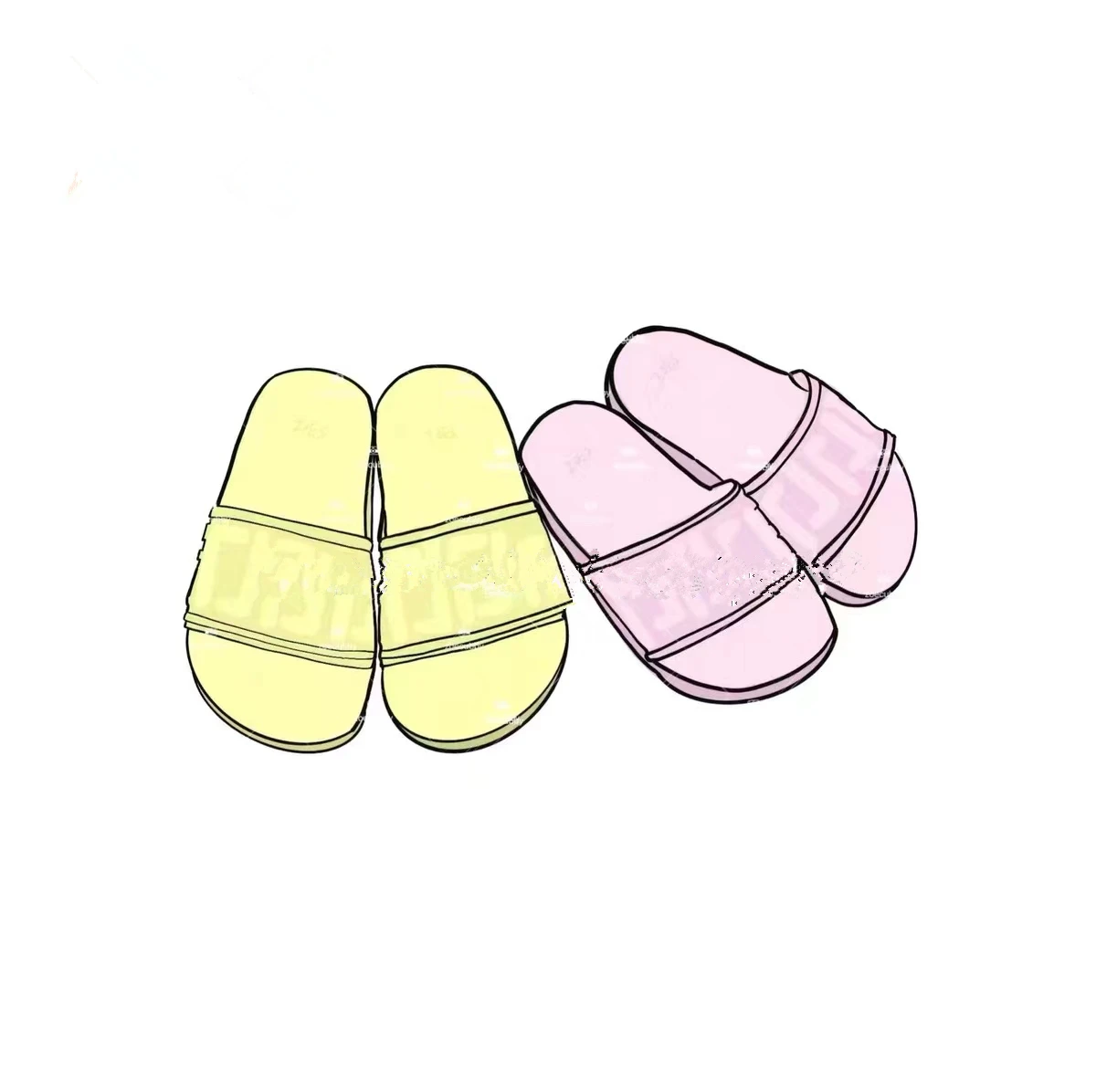 

Summer new boys' and girls' macarone letter home slippers, parent-child slippers, children's baby flip-flop bathroom bath