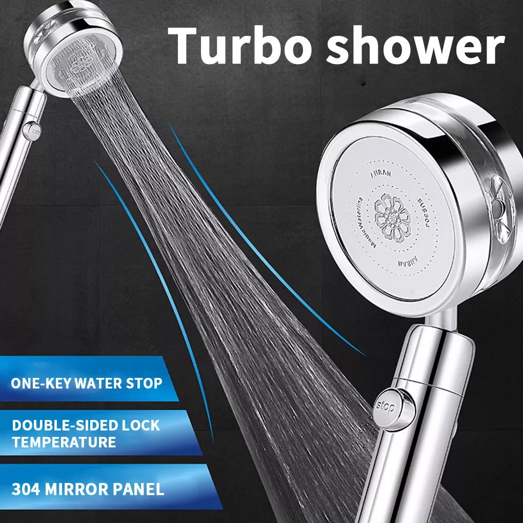 

Pressurized Shower Head High Pressure Detachable 360 Rotating Jetting Showerhead Filter For Water Bathroom Bath Shower Nozzle