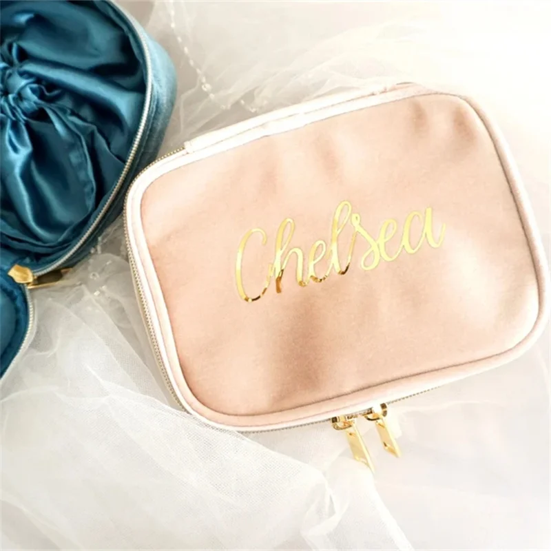 Customized Gift Velvet Bag, Inside-Silk, Christmas & Holiday Gift, Travel Organizer Case, Jewelry Roll, Jewelry Case, Wedding
