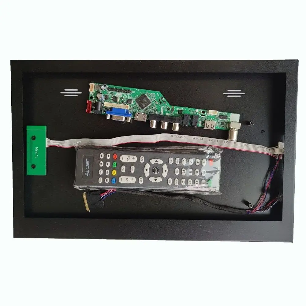

Aluminum alloy metal case panel back cover box + TV Controller board AV VGA Kit for 17.3" 1600*900 40pin N173FGE USB LCD LVDS