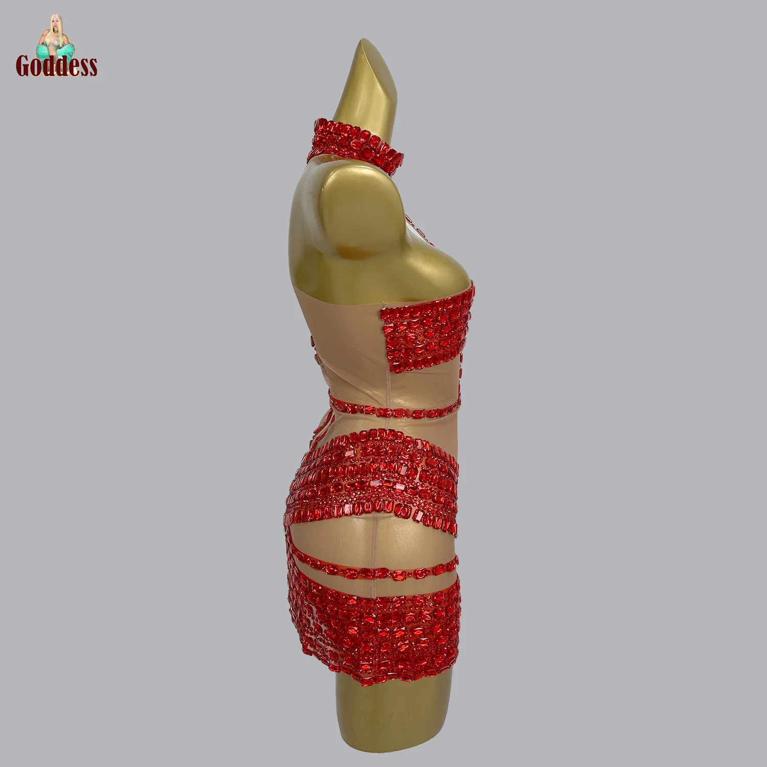 Блестящие стразы сексуальное прозрачное сетчатое мини-платье клубная горячая