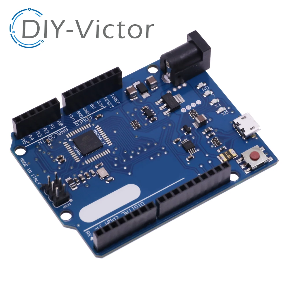 Макетная плата Leonardo R3 + USB-кабель ATMEGA32U4 для Arduino стартовый комплект сделай сам