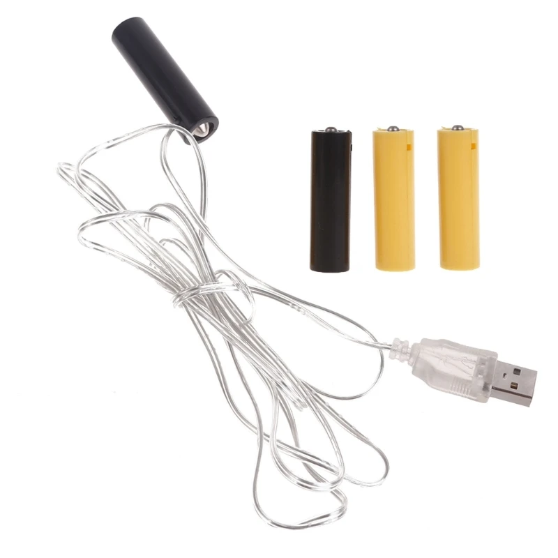 

USB Battery Power Adapter Replaces AA Batteries for Leds Light String