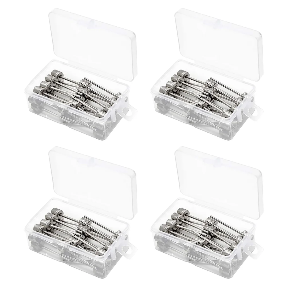 

4 Boxes of Multi-function Inflation Needles Convenient Basketball Needles Portable Pump Needles