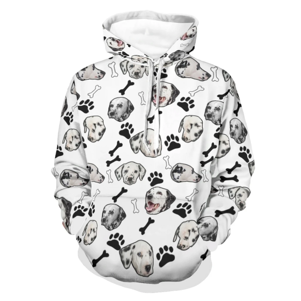 

Dalmatians Printed Men Hoodies Fashion Polyester Hooded Sweatshirt Long Sleeve With Pocket Hoodie Men's Sports Tops
