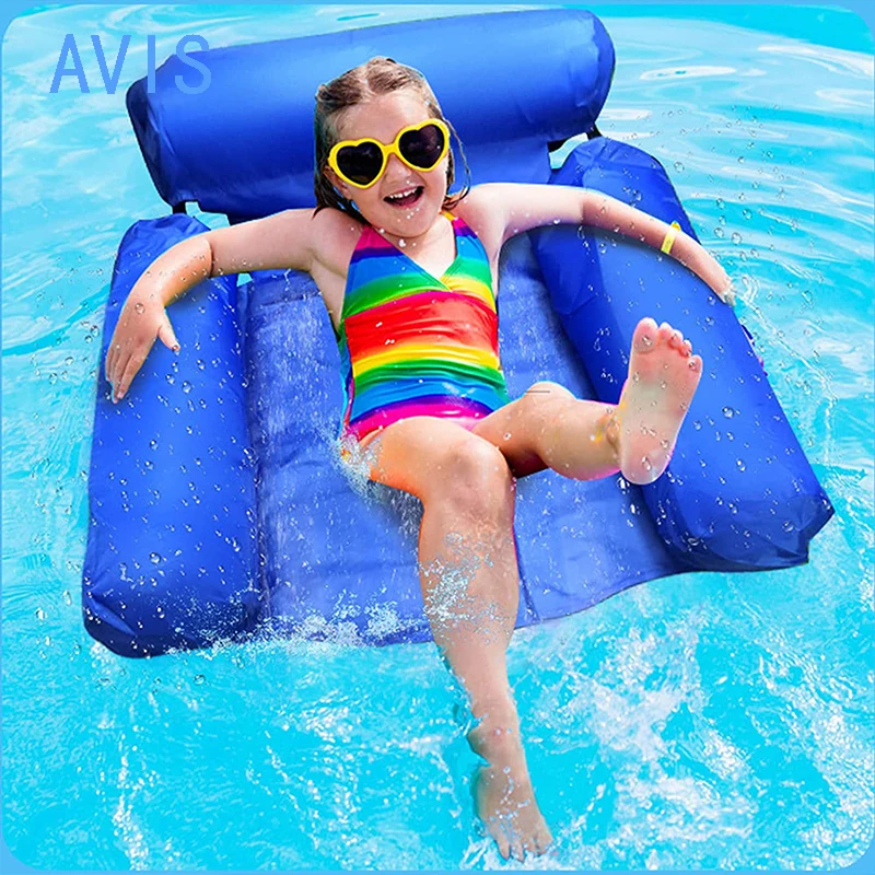 

AVIS Foldable Water Inflatable Floating Bed Backrest Floating Row Leisure Chair Summer Suitable for Outdoor Swimming Pool Beach