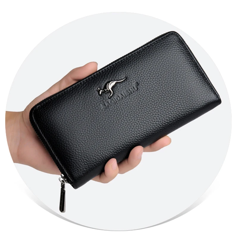 Новый мужской кошелек короткий матовый кожаный вертикальный на молнии в стиле