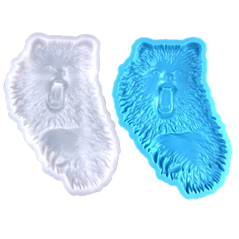 

Wall Hanging Resin Moulds Bear-head Silicone Moulds Stereo Epoxy Resin Mould for DIY Craft Valentines Home Decoration N0HE