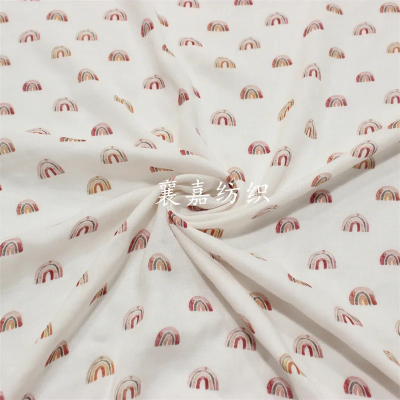 

100X150cm Bamboo Fiber Double Gauze Hand-painted Style Digital Print Baby and Child Clothing Pajamas Bedding Fabric