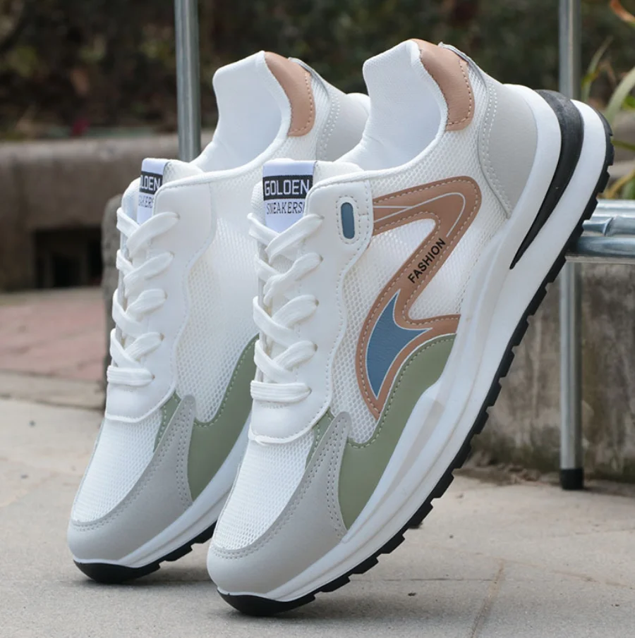 

Fashion Men's Mesh Sneakers Comfortable Men Casual Shoes Outdoor White Shoes For Man Lace Up Male Walking Zapatillas Footwear