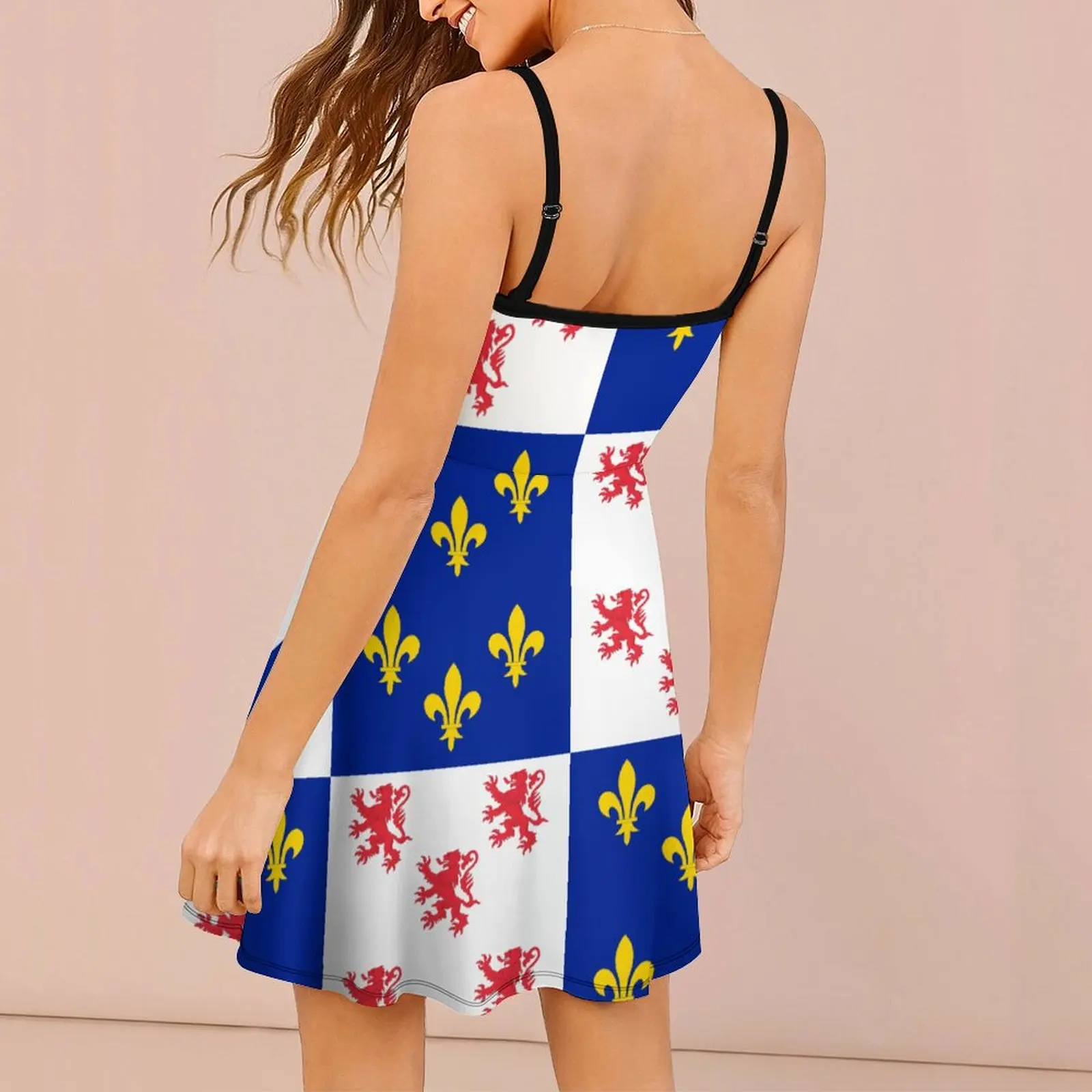 Женское платье на бретельках с флагом Пикарди необычное экзотическое женское