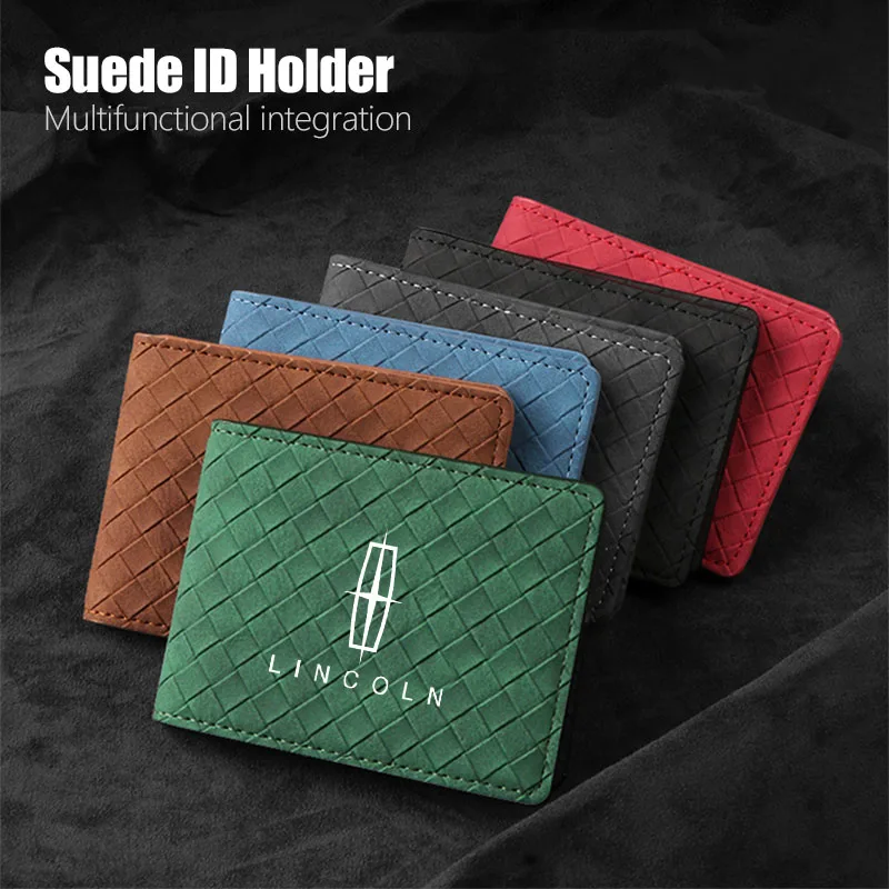 

Leather Car Driver's License Card Holder Slim ID Cover For Lincoln MKZ Navigator Nautilus Town-car MKX MKS Flyer Voyager Diecast