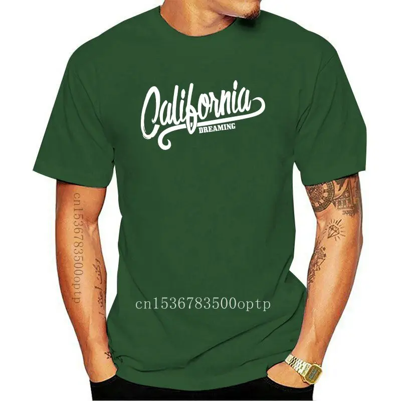 

Camiseta de los Sueños de California para hombre, Camisa de algodón 100% para hombre, camiseta del estado de los sueños de Cali,