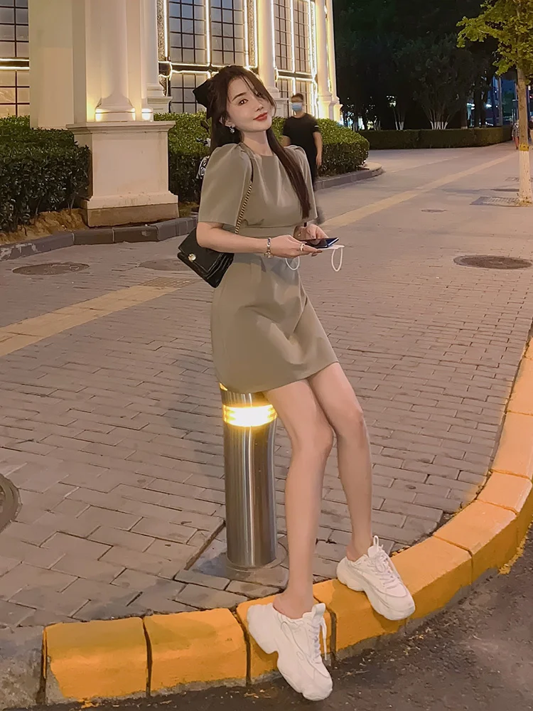 

Платье с пышными рукавами, Новинка лета 2023, темпераментная французская юбка Kikyo в иностранном стиле знаменитости, первая любовная юбка