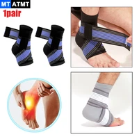 1pair sports compression ankle support brace ankle stabilizer elastic bandage pain relief strap for football basketball fitness
