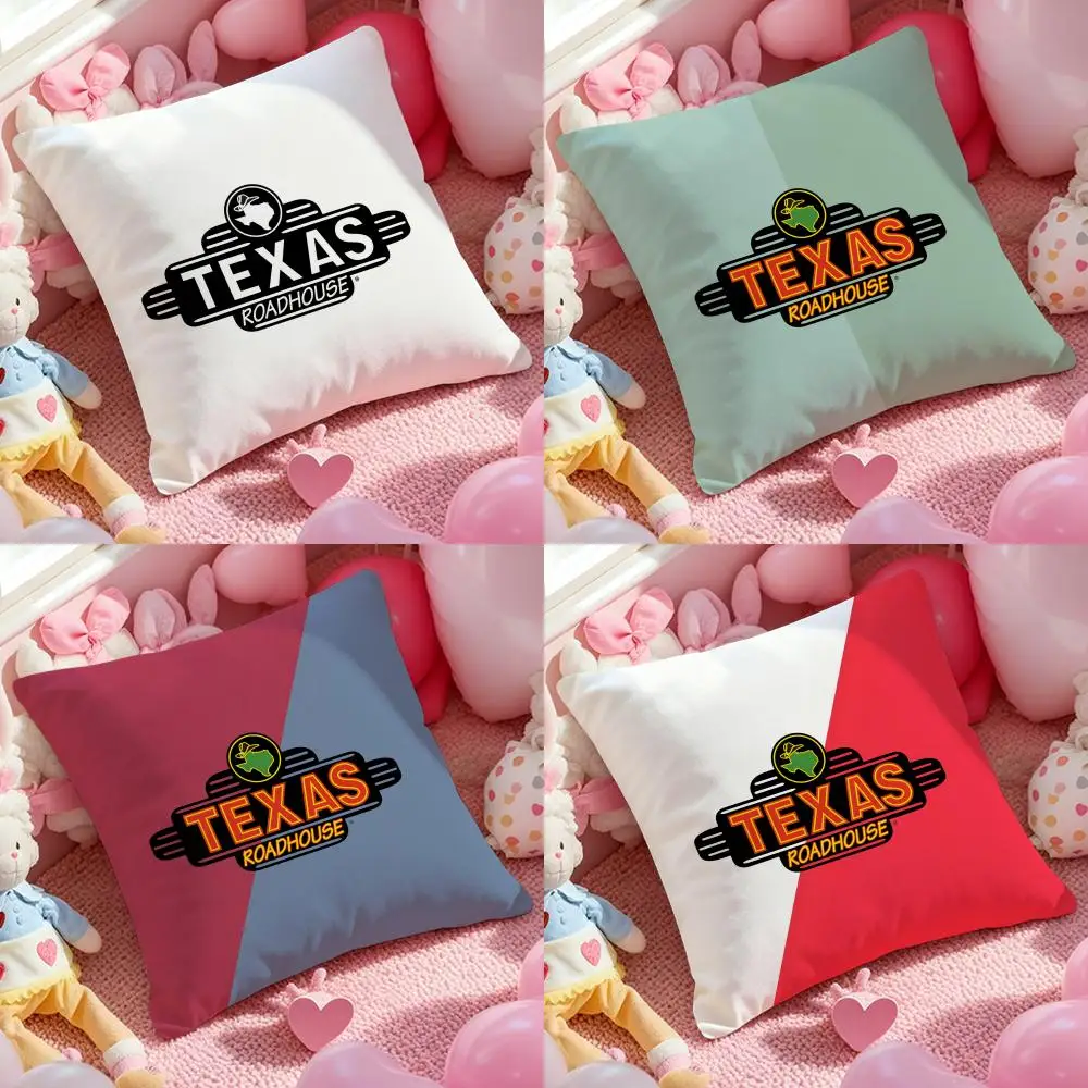 Фото Чехол для подушки Texas Roadhouse, противопыльная наволочка, невидимая молния, шелковистая короткая плюшевая наволочка для дивана №1