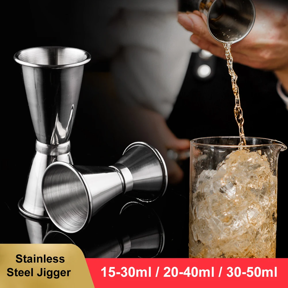 

15-30ml 20-40ml 30-50ml Cocktail Jigger Double Spirit Measuring Cup Stainless Steel Cocktail Drink Wine Shaker Bar Accessories