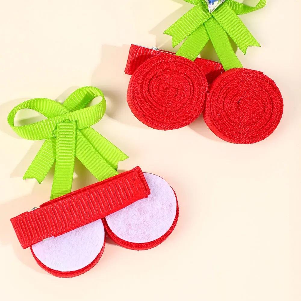 2 шт. заколки для волос в виде вишни девочек