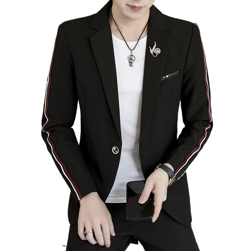 Весна 2024 Мужской Модный Костюм И Брючный Комплект В Корейском Стиле Из