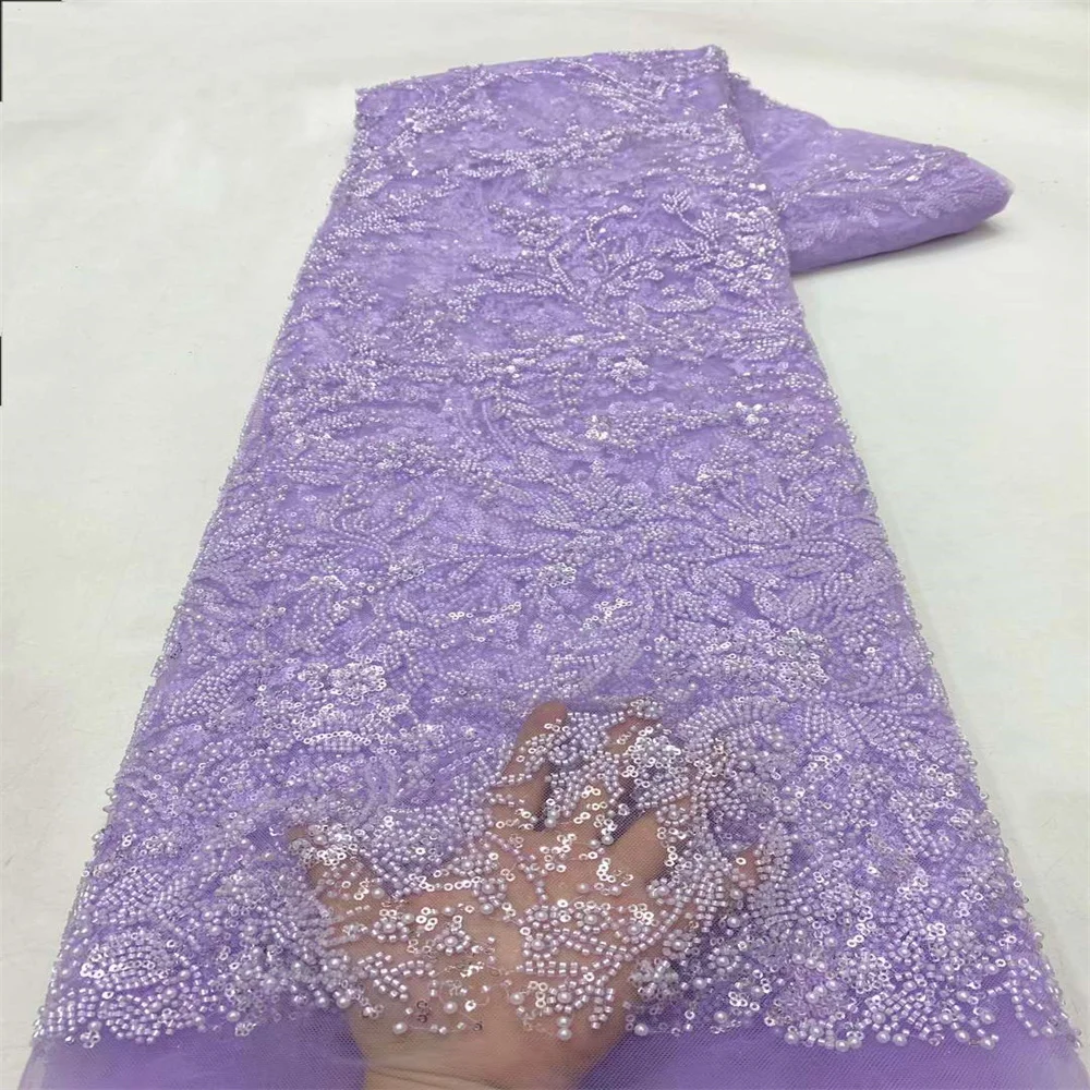 Роскошные французские вышитые кружева 2024 африканская нигерийская ткань с