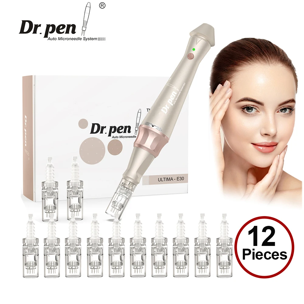 

Dr Pen E30 With 12Pcs Needle Cartridges Nano MTS Microneedling Dermapen Profissional Beauty Skin Care Tools Wireless Derma Stamp