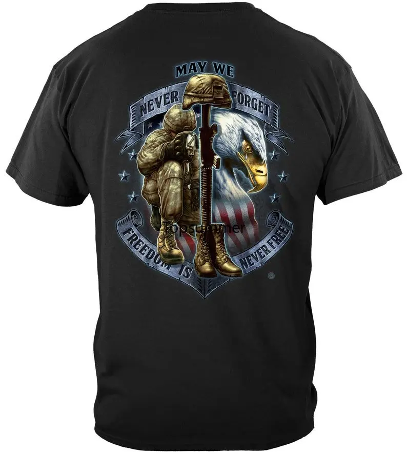 

Freedom Is Never Free Oversized T-Shirt Brand Mens Clothing 100% Cotton Streetwear Plus Size Tops Tee