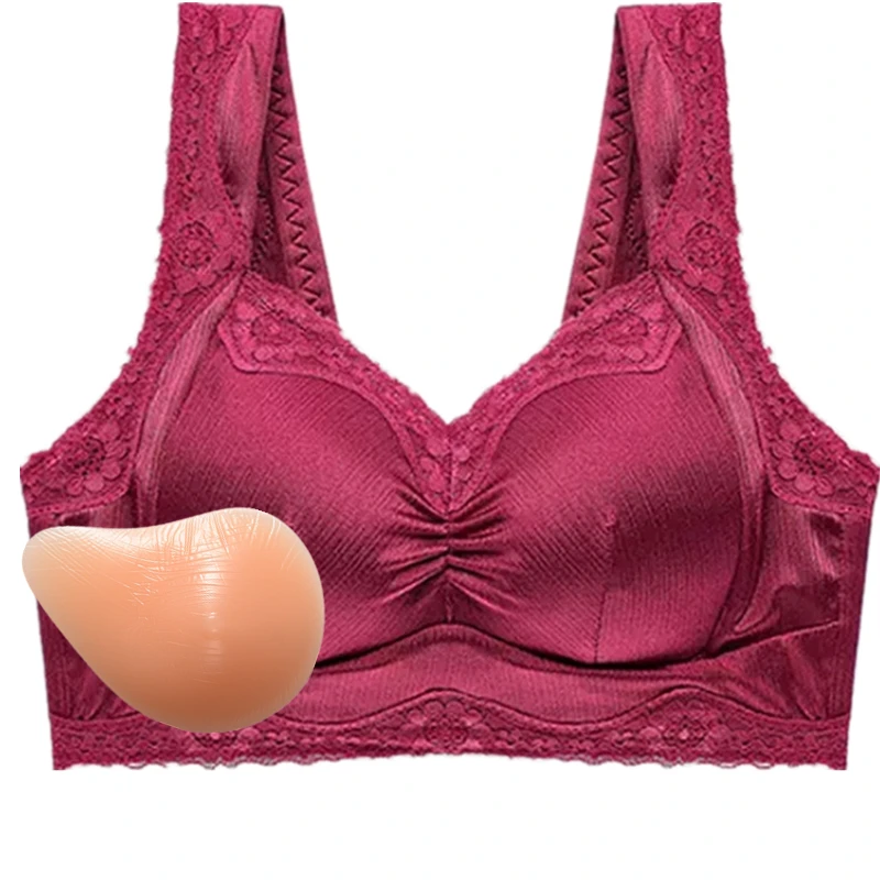 

Mastectomy Bra for Women After Breast Surgery Pocket Bra Push Up Underwear for Silicone Breast Prosthesis Breast Cancer Bra Only