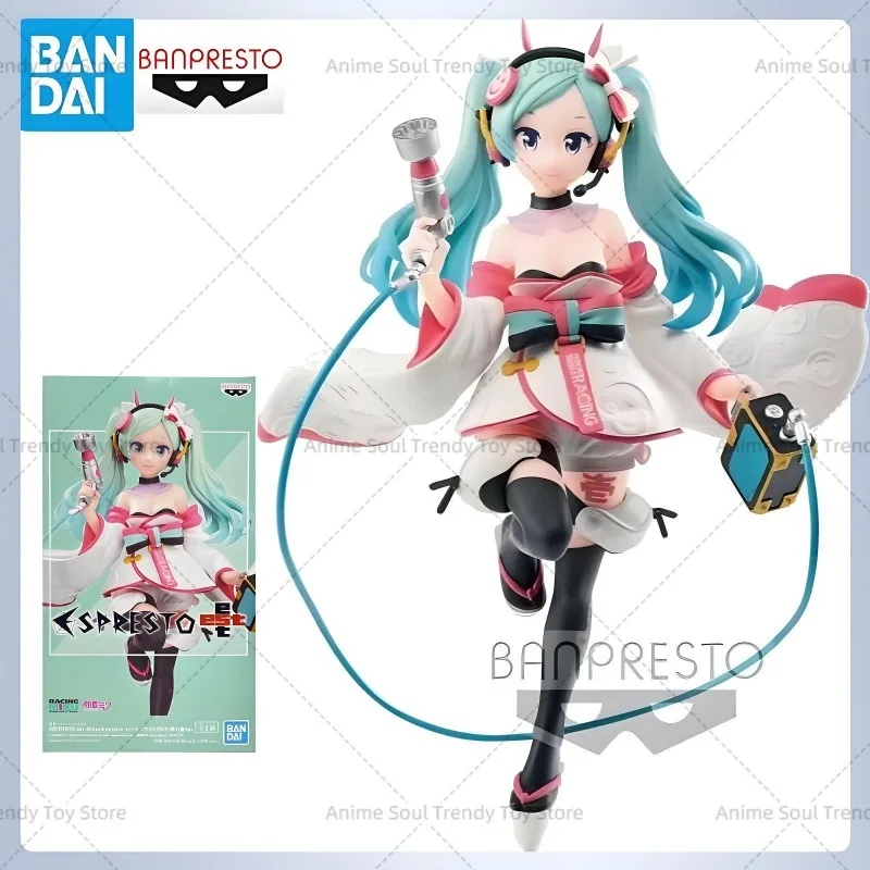 Фото В наличии оригинальная фигурка BANDAI NAMCO BANPRESTO Vocaloid ESPRESTO Hatsune Miku ПВХ 18 см, модель коллекционной фигурки, игрушки AS №1