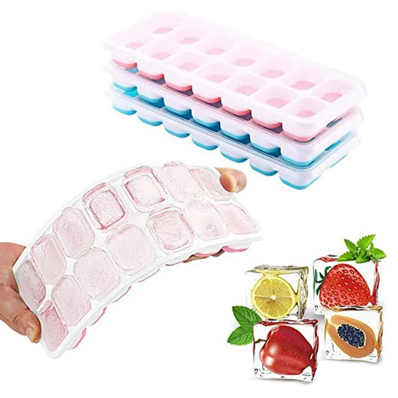 

4 шт., силиконовый лоток для льда, 14 дюймов